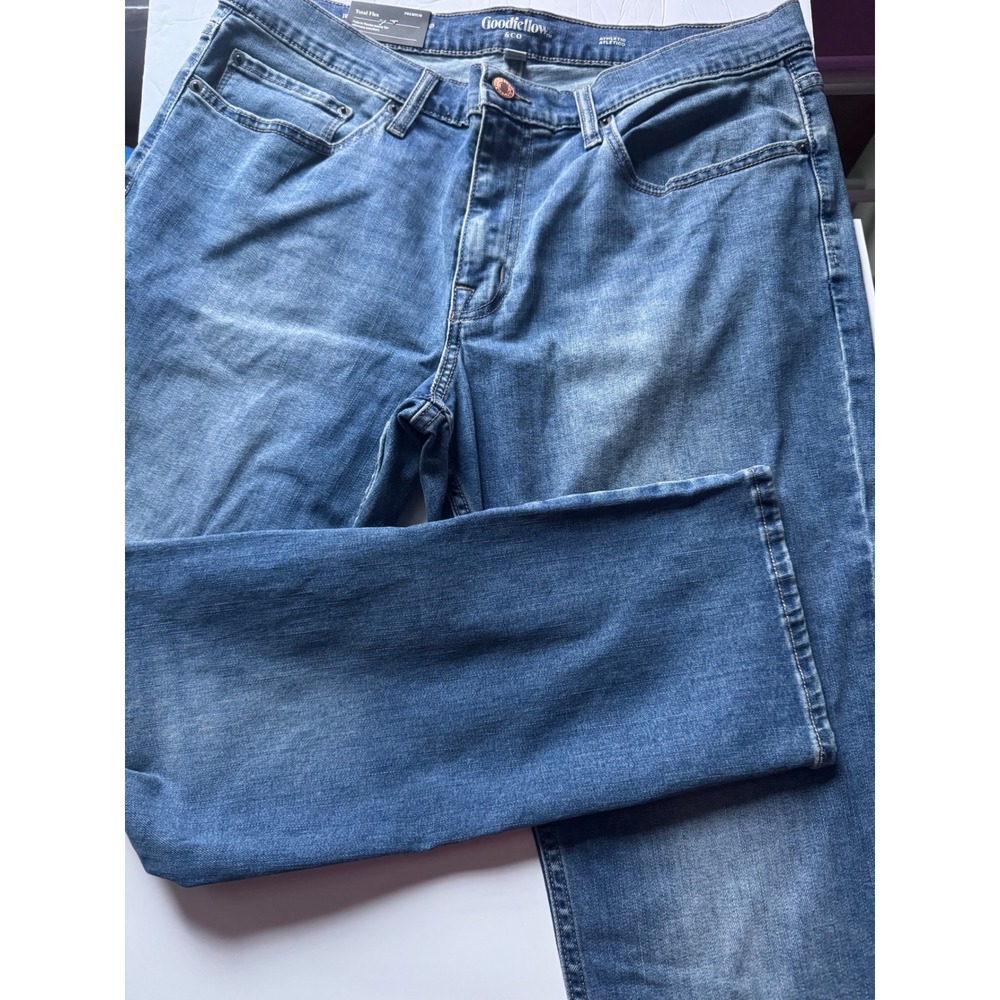Goodfellow & Co Mens Athletic Fit Jeans 36x30 Blue Premium Total Flex TruTemp